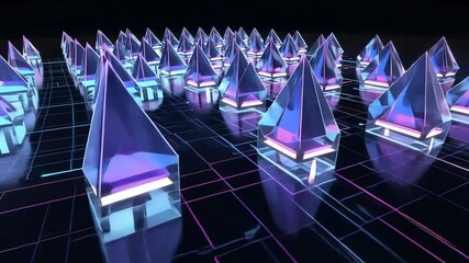 Abstract geometric shape technology digital hi tech concept background. motion video. - Powered by Adobe