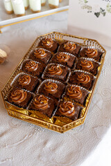 Indulge in the Rich and Irresistible Delicious Chocolate Brownies with Caramel Swirls