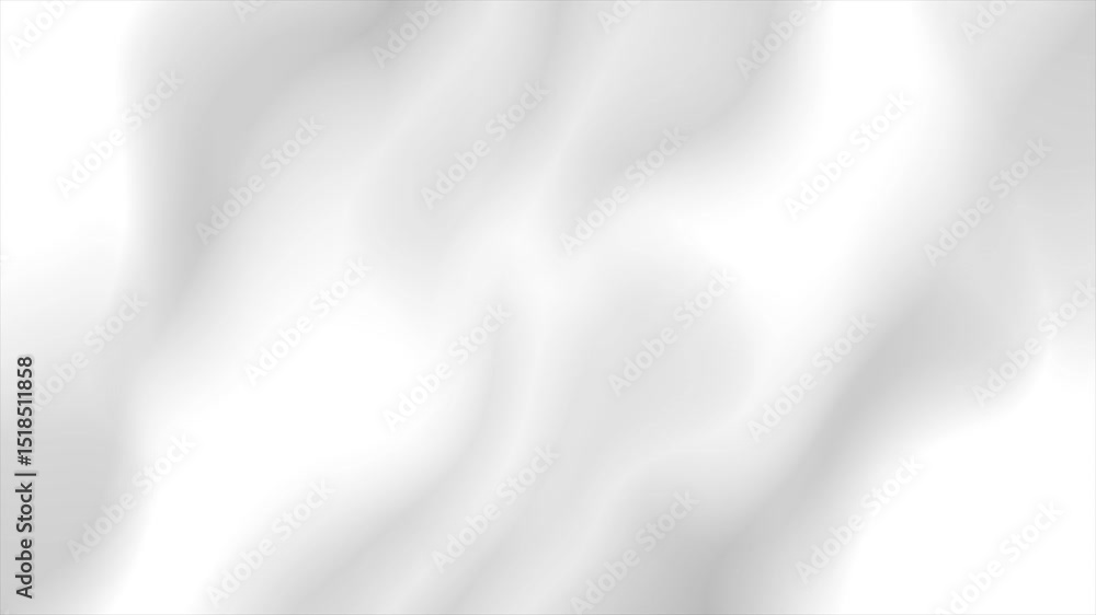 Poster light grey and white smooth glossy transparent waves abstract background. seamless looping soft flow