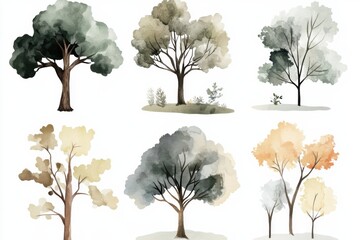 Green trees bushes and shrubs aerial view for landscape architecture