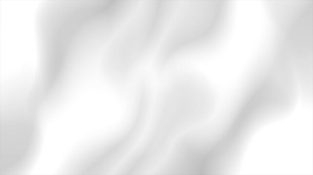Light grey and white smooth glossy transparent waves abstract background. Seamless looping soft flowing curves motion design. Video animation Ultra HD 4K 3840x2160