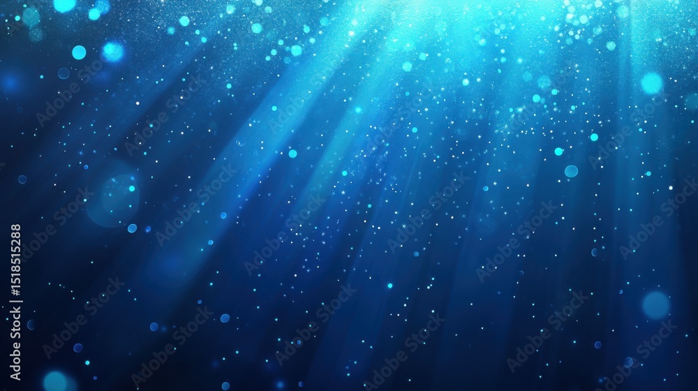 Poster vibrant blue light rays and glowing particles create mesmerizing abstract background, evoking sense 