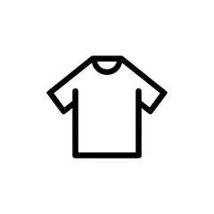 Fototapeta premium Outline of a T-shirt icon in minimalistic style 
