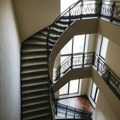 Obraz premium Elevated view of staircase