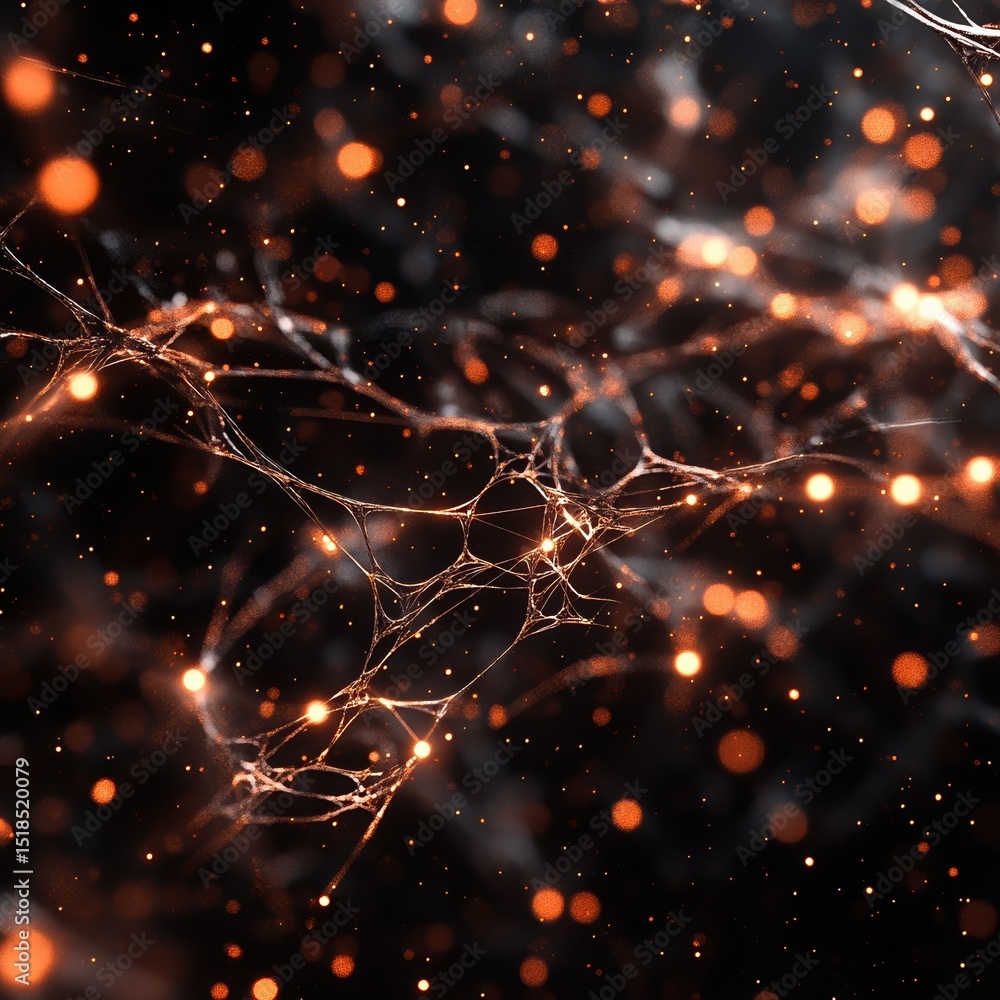 Poster networking, linking, connect, neuron network. meshwork of nodes. linking entities.