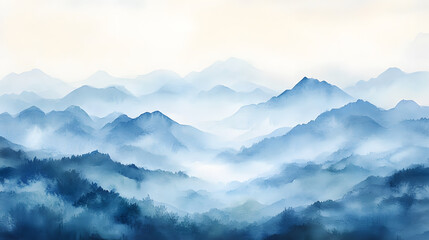 Obraz premium mountain, landscape, sky, sunset, nature, mountains, cloud, sunrise, fog, clouds, blue, mist, morning, hill, sun, misty, view, valley, snow, forest, hills, dawn, light, scenic, horizon