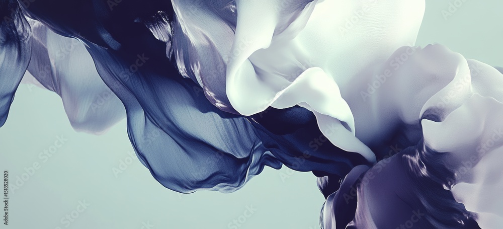 Poster background with abstract wavy blue gradient combined with grain and noise texture for designing post