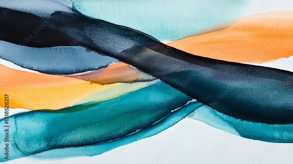 Poster background featuring a gradient of black blue orange red and white with added grain and noise textur