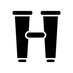 Binoculars line icon vector 