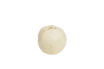 Fototapeta premium A fresh honeydew melon with a smooth, pale green rind isolated on white background. Known for its sweet, juicy flesh, it's ideal for use in fruit salads, beverages, and desserts.