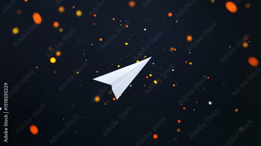 Poster the combination of textured and abstract geometric shapes in a multitude of colors overlays a dark, 