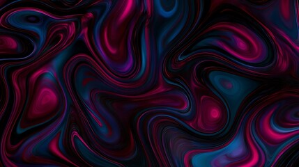 Abstract liquid dark flow art rendering