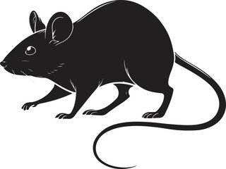 Obraz premium Rat silhouette vector,Mouse icon collection 