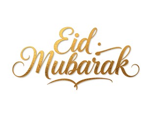 Elegant gold eid mubarak calligraphy design