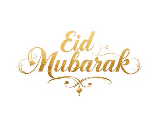 Elegant gold eid mubarak calligraphy design