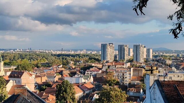 Zemun, New Belgrade and Belgrade cityscape