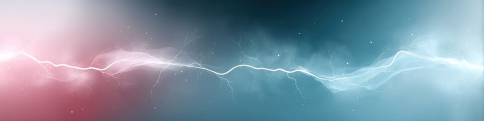 Dynamic lightning illustration featuring vibrant colors with space for text overlay