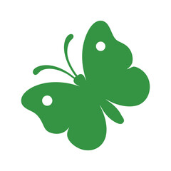 vector illustration of a green butterfly