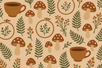 seamless coffee pattern