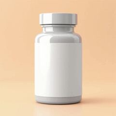 supplement bottle mockup with capsules in it with white label, 3d product mockups,protein jar,medicine bottle with pills,omega 3 capsules,realistic mockups,photography,transparent vitamins bottle
