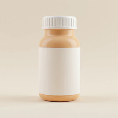 supplement bottle mockup with capsules in it with white label, 3d product mockups,protein jar,medicine bottle with pills,omega 3 capsules,realistic mockups,photography,transparent vitamins bottle