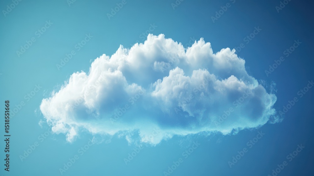 Aufkleber digital cloud computing network with data visualization elements on blue background