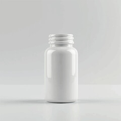 supplement bottle mockup with capsules in it with white label, 3d product mockups,protein jar,medicine bottle with pills,omega 3 capsules,realistic mockups,photography,transparent supplement bottle