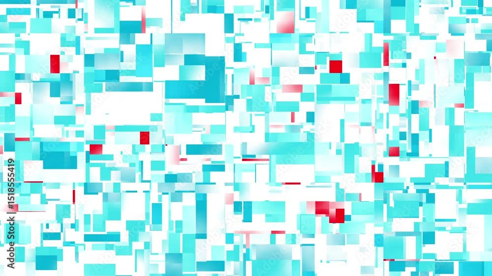 Fototapete Loopable Abstract Animation with Layered Geometric Shapes and a Light Blue Gradient Background - Intersecting Patterns, Animated Structure