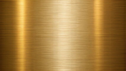 Photo of Elegant golden metal texture background with shiny surface and horizontal lines for luxury design and decorative elements
