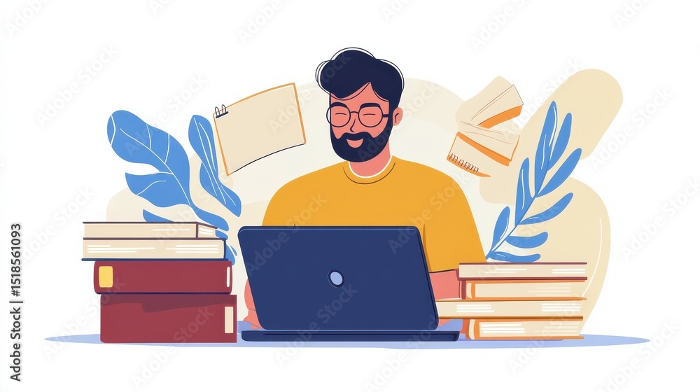 Aufkleber ai artificial intelligence technology for education. modern digital learning, courses for developing