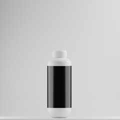 White Supplement Bottle Mockup