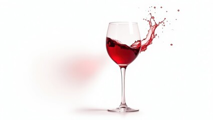 A Crimson Splash Escapes the Glass in Elegant Motion