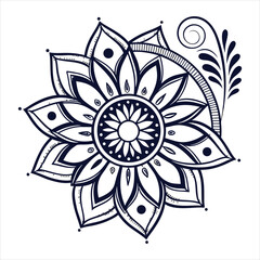 mandala, mandala design, mandala design idea, mandala design vector, mandala sample Isolated flower mandala in vector. Round line pattern. Vintage monochrome element for coloring pages and design