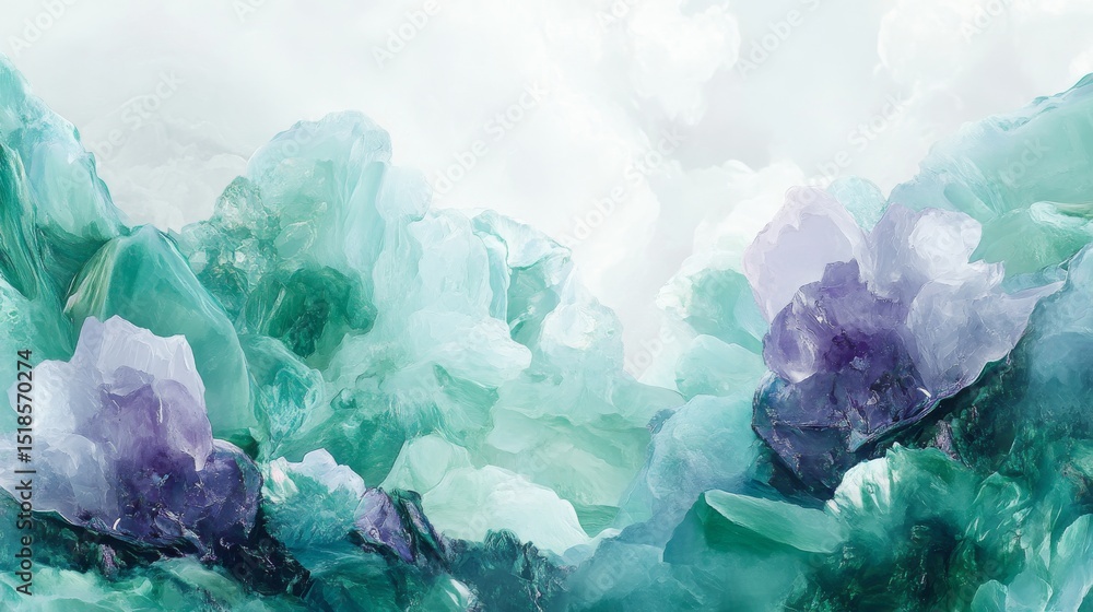 Poster the phrase 'ethereal chromatic mirage tranquil blur transitions' describes an image that is an abstr
