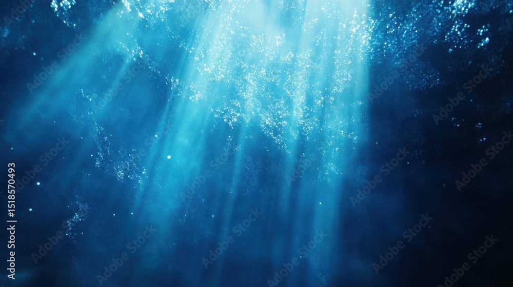 Poster vibrant blue light rays and glowing particles create mesmerizing abstract background, evoking sense 