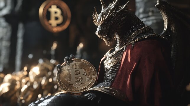 Legends of the digital age where the king and dragon of cryptocurrency and artificial intelligence rule over a new dynasty