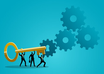 Initiating business processes, key to launching and activating a business