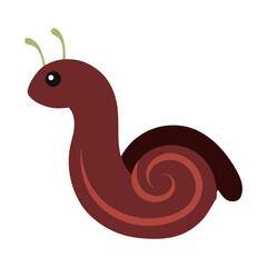 Fototapeta premium vector illustration of cartoon snail