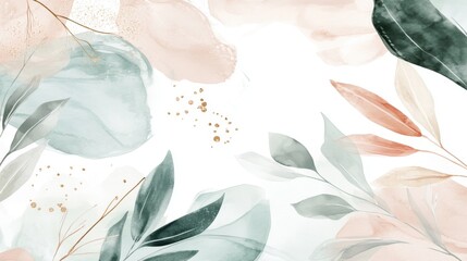 Abstract watercolor hues of pink and green merge to form a beautiful and artistic background suitable for posters, banners, and headers