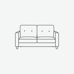 Download high-quality sofa vector in outline style. Perfect for interior design, furniture catalogs, and creative projects. Scalable, editable, and ready to use.