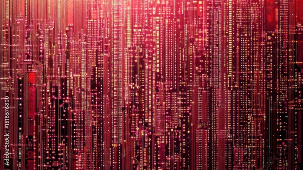 Poster microchip technology background. abstract circuit, digital electronics scheme texture. hardware moth