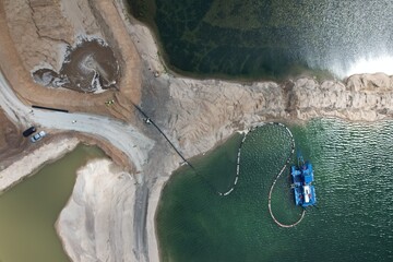dredger at a quarry