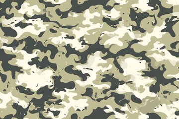 Light neutral military camouflage seamless pattern