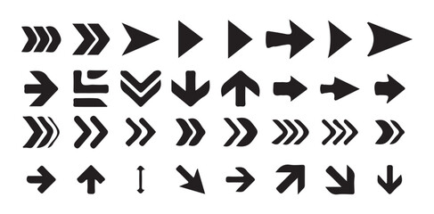 Black and white Arrow Icons for Web