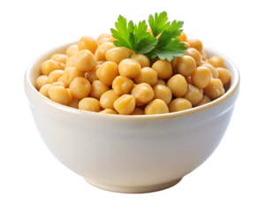 Boiled Chickpeas in White Ceramic Bowl