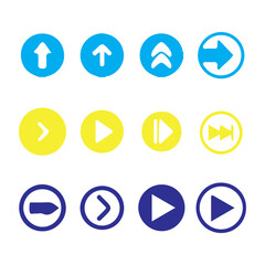 Arrow Symbol Set with different color