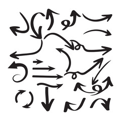 Arrow Icons set Collection with many type of Curved icon