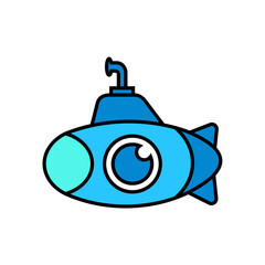 Modern Submarine Logo: Underwater Exploration Vector Design