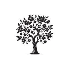 Fototapeta premium Cherry Tree Vector (2).eps