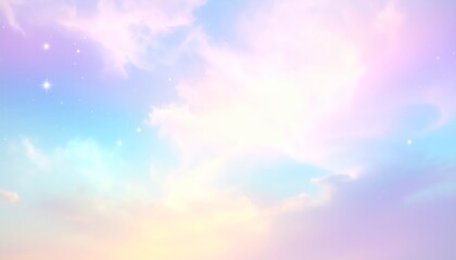 Obraz premium A breathtaking celestial tapestry, stars and clouds embrace in the night sky majestic